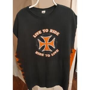 Vintage sleeveless motorcycle T-shirt- y2k- 2XL - Branson MO